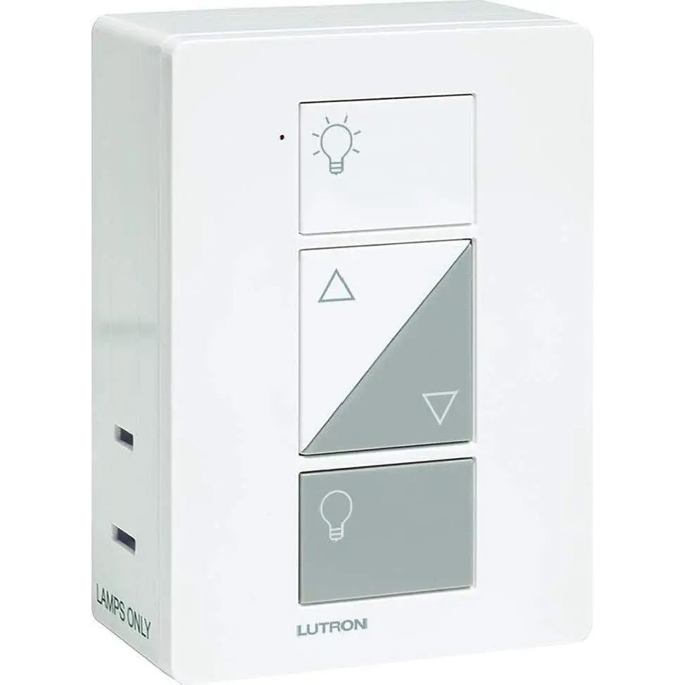 Lutron Caseta Plug-In Lamp Dimmer for Table Lamps, 100W LED Bulbs, PD-3PCL-WH, White