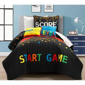 Video Games Oversized Quilt 4-Pc Set Twin by Lush Decor