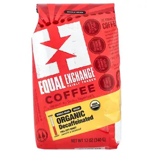 Equal Exchange Organic Coffee, Whole Bean, Full City Roast, Decaffeinated, 12 oz (340 g)
