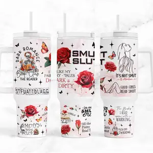 Smutty Book Dark Romance 40oz Tumbler, Spicy Book Tumbler 40oz, Smutty Book, Spicy Lover, Book Quotes, Smut