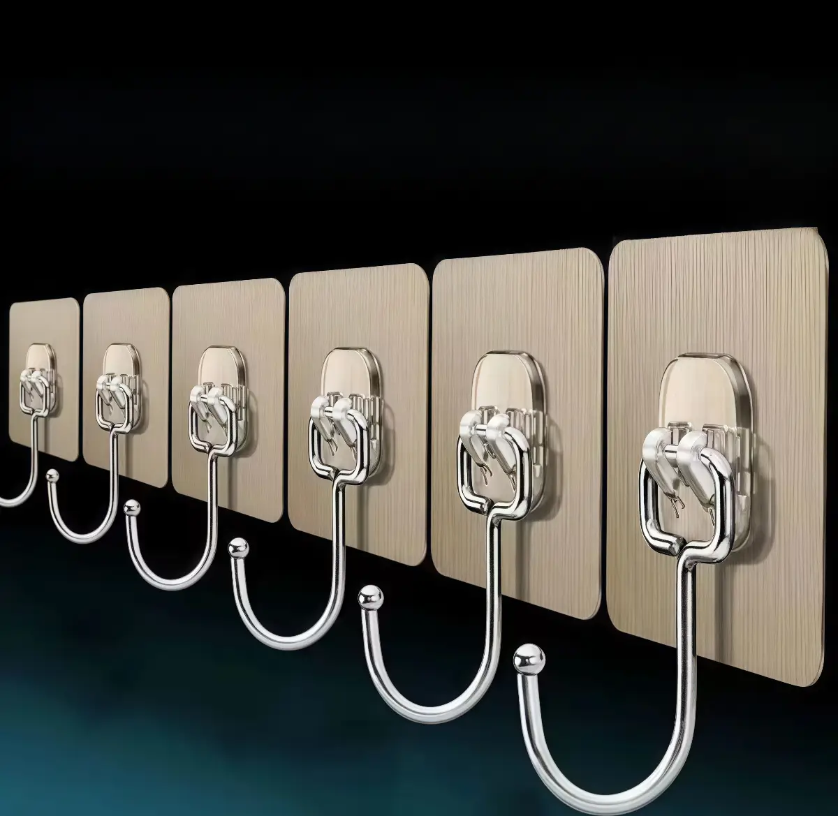 20 Packs Wall Hooks 22lb(Max) Large Adhesive Hooks 20 Packs, Transparent Reusable Seamless Hooks, Waterproof and Oilproof, Bathroom Kitchen Heavy Dut