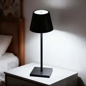 Cordless Table Lamps Rechargeable 4000mAh Battery Operated Wireless Table Lamp 3-Colors Stepless Dimming LED Table Lamp for Restaurant Dining Bedroom