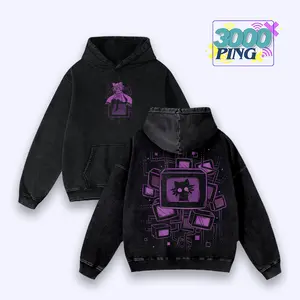 OneShot Niko World Machine Vintage Wash Hoodie, CRT Monitor Glitch Graphic T-Shirt, Indie Puzzle Game Merch, Retro 90s Acid Wash Sweatshirt, Purple Digital Art Aesthetic, Cat Person Fan Gift, Unisex Cotton Apparel