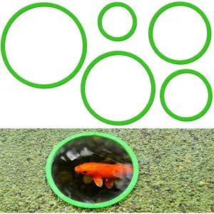 5 count Aquarium Floating  Corral,5 Sizes of Aquarium Floating  Ring, Aquarium Feeding Ring for Intercepts Floating , Fish Feeding Ring.