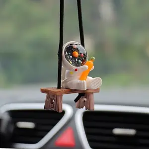 Creative Cute Astronaut Swing Pendant, Unique Car Decoration for Interior, Fun Hanging Ornament for Vehicle Accessories, Car Trinkets, Car Interior Accessory