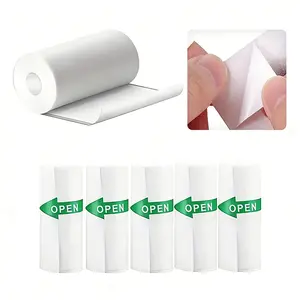 Self-Adhesive Thermal Printer Paper (5.7cm), Compatible with HD Mini Wireless Instant Photo Printers, Suitable for Home Office School, Essential Office Stationery Supplies [Paper Only]-YY