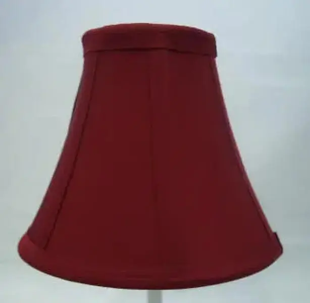Red Silk Chandelier Lamp Shade | 3" Top x 5" Bottom x 4"H | White Lining | SKU 32042