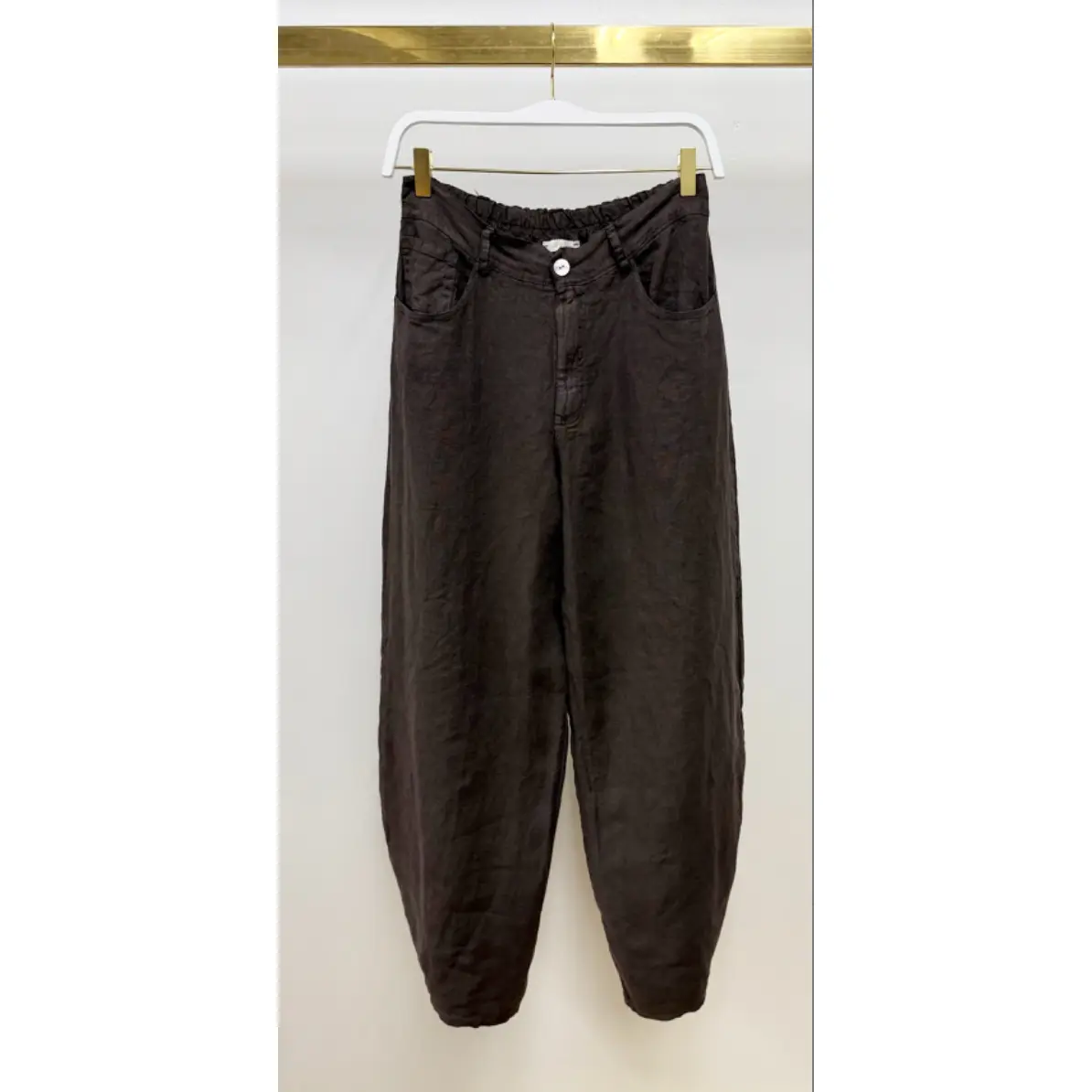 Linen Barrel Pants