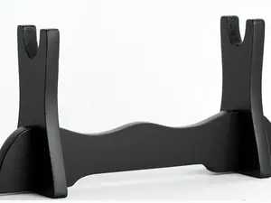 Black Wood 8" Wand Stand with Wakizashi Tanto Blade Holder for Dagger Display
