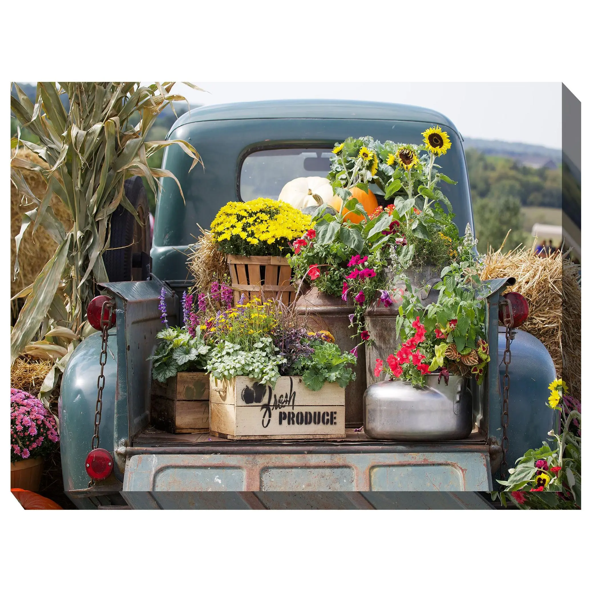 West of the Wind Outdoor Canvas Art Fresh Produce 40" x 30"