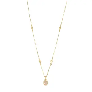Kendra Scott Nola Pendant Necklace in Iridescent Drusy and Gold