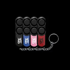 Safety Alarm Keychain - Black, Blue, Pink & Red - Includes Keyring Attachment