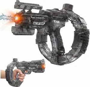 LED Electric Water Blaster with Space Energy Ring High-pressure Long-range Large Capacitance Safe Harmless Water Gun Toy for Fun-filled Play