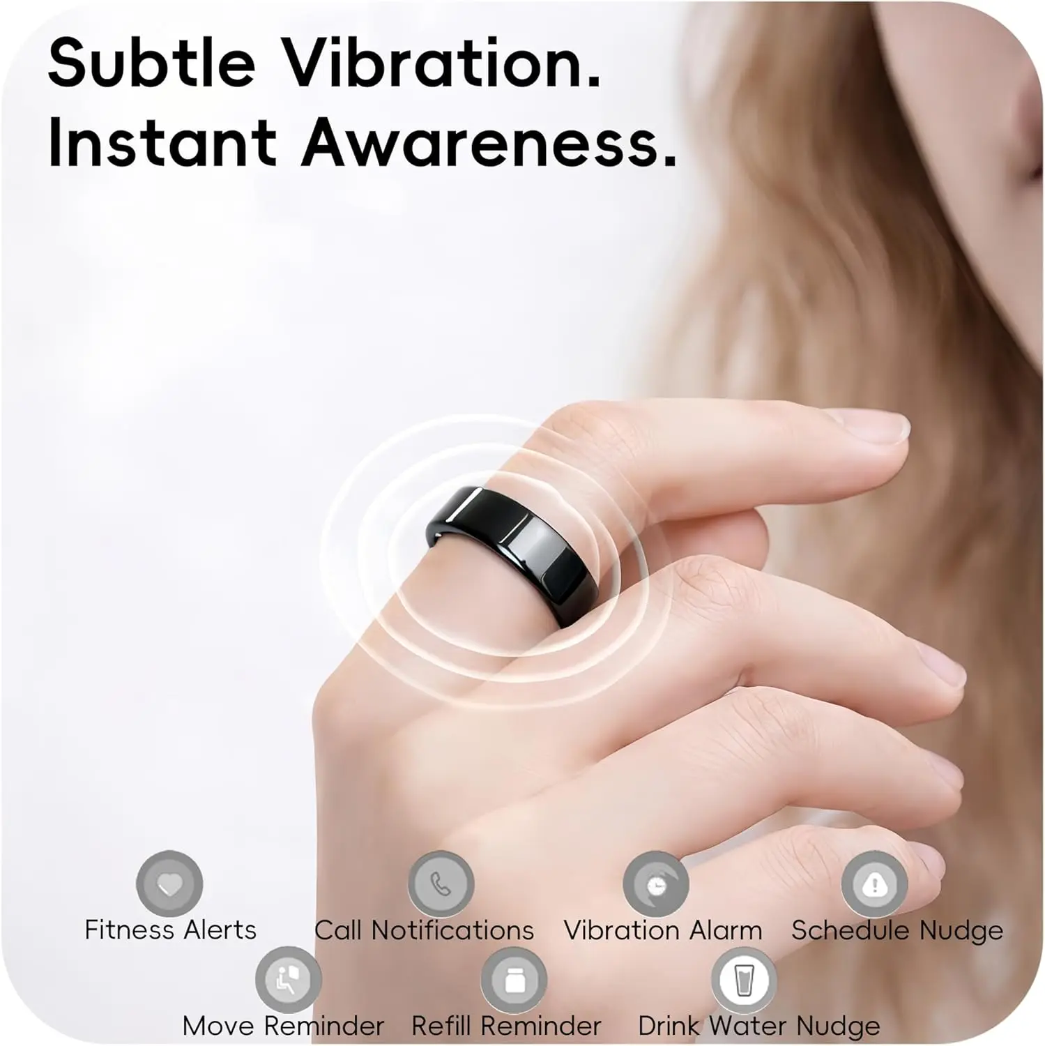Blissfultails Gen 2 Pro Smart Ring for Men Women: Health, Fitness & Sleep  Monitor, SOS, Touch Control, Heart Rate, Vibration, Waterproof, iOS  Android, Gift