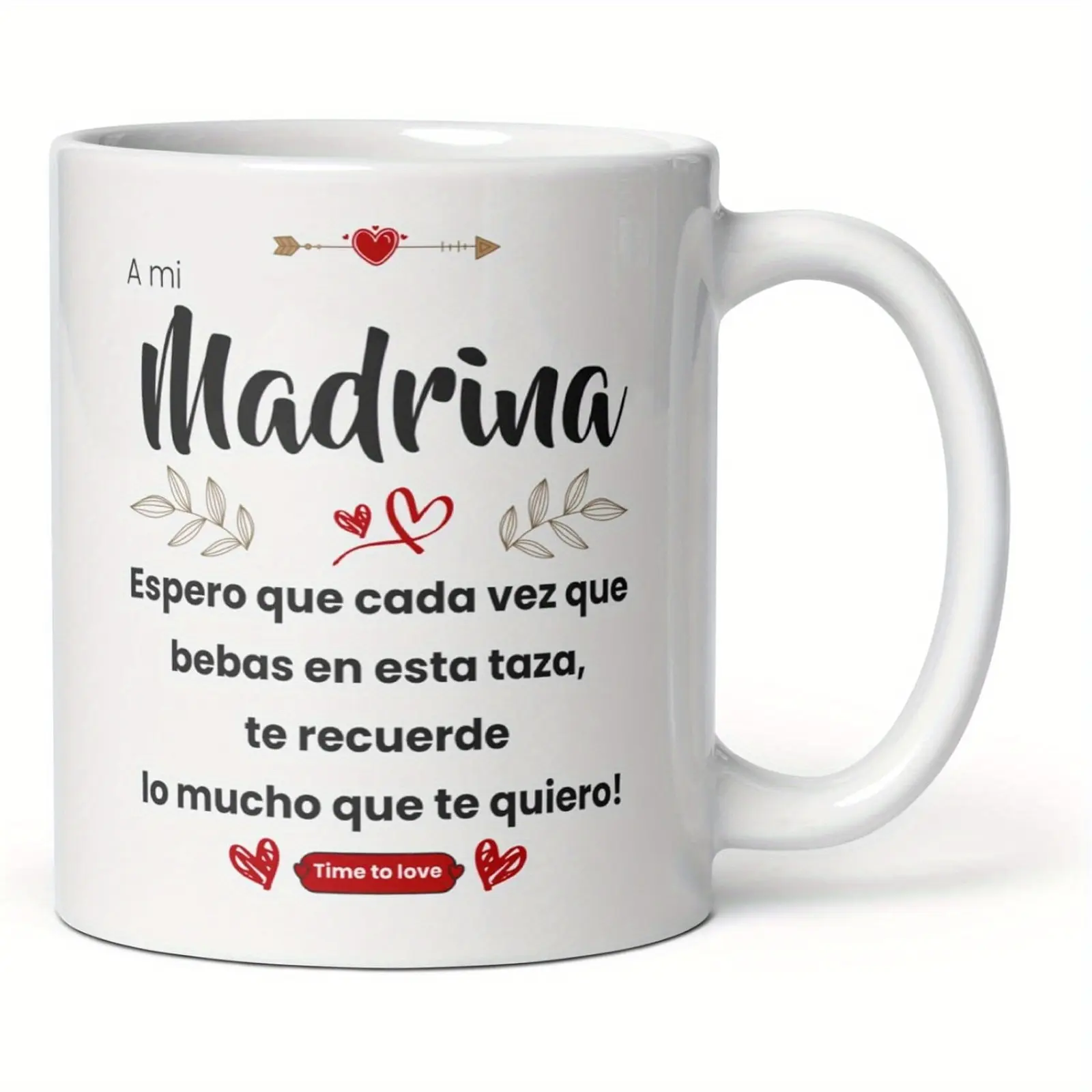 11oz Ceramic Mug with Photo & Text - Godmother Gift, White with Golden Accents, Durable Coffee Cup for Tea, Hot Beverages, Perfect for Godmother Appreciation & Mother’s Day, Coffee Mug