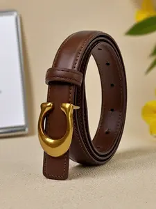 Women's Casual Letter Buckle Waist Belt, Multi-Color Simple Fashion Accessory, Perfect for Daily Wear, Ideal Gift for Her