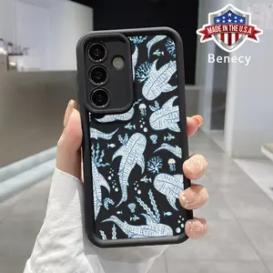 Shark Breeze Pattern TPU Phone Case Compatible with Galaxy S23  Ultra S24 Plus S25 S22+ Shockproof Full Camera Protection Durable Slim Silicone Cover Smartphone Casing