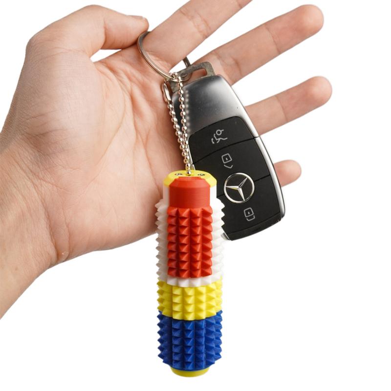 Little Ouchies  Grippie 5-in-1 Design for Stress Relief, Button Clicks, Spinners, Portable Stim Tool,Spiky Grippie Stim, 3D Printed Toys Pain Stim Fidget, Pocket Mini Fidget Toy for Adults Novelty Gifts,Grippie stim keychain