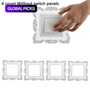 Vintage Frame Switch Sticker, 4 Counts Switch Decals, Wall Switch Decorative Sticker, Home Decor Supplies for Living Room Bedroom, Wall Art Stickers, Ornaments, Decoration Sticker #GLOBAL PICKS