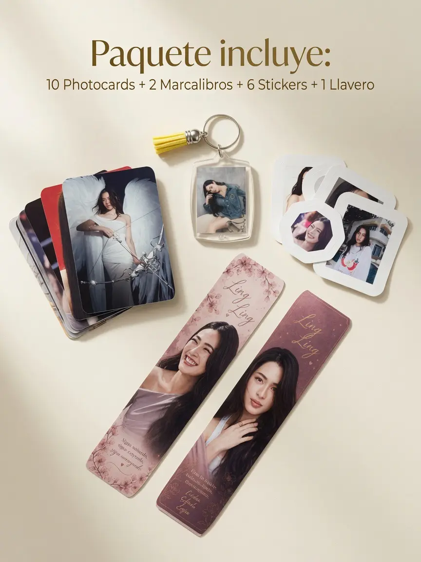 Ling Ling Arte GLBundle - Includes Photocards, Bookmarks, Stickers, and Keychain