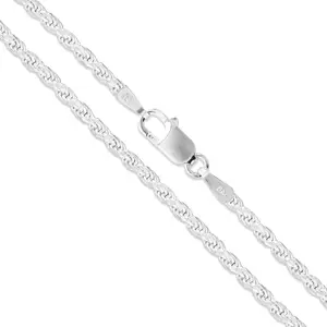 Rope - 2.8mm - Sterling Silver Rope Chain Bracelet - 8in