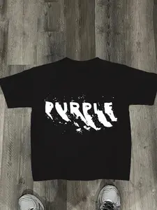 Men's Summer Casual T-Shirt with Unique Letter Print - Soft Polyester & Spandex Blend, Crew Neck, Machine Washable