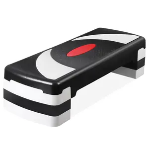 ZENY 30'' Adjustable Workout Aerobic Step Platform W/4 Risers 4’’- 6’’- 8’’, Exercise Stepper Non-Slip, Gray