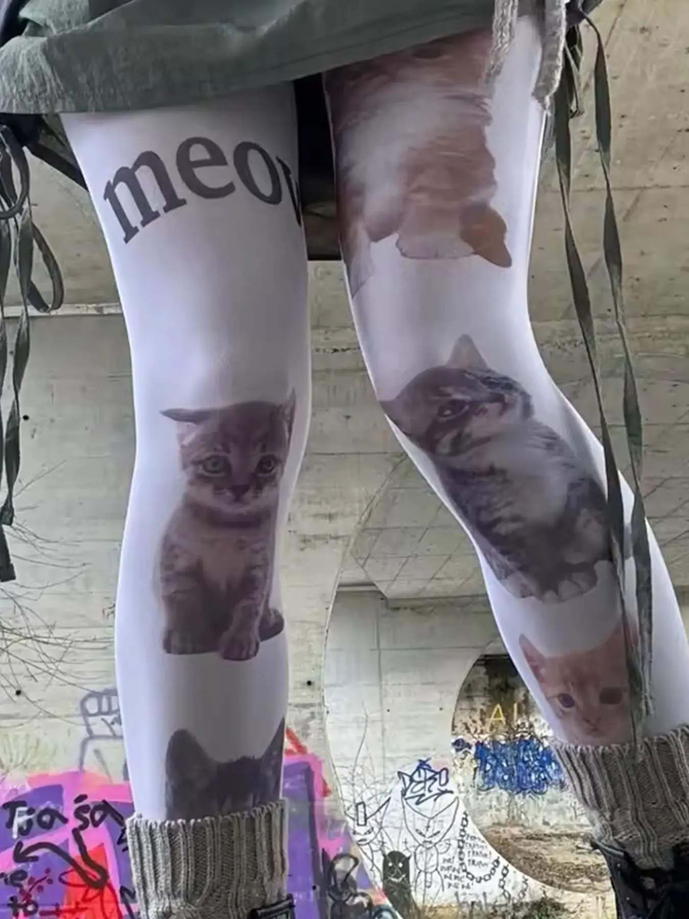 Spring and Autumn Cute Cat Women Thigh Highs Pantyhose Y2K Style Clothing Casual Daily Socks Fashionable Elastic Tight Pants Comfortable and Easy to Wear Socks Gift for Friends