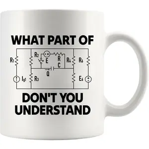 Panvola What Part Of Don’t You Understand Electrical Engineering Gifts Funny Sarcastic Electrical Engineer Student Novelty Drinkware Ceramic Mug 11 oz White