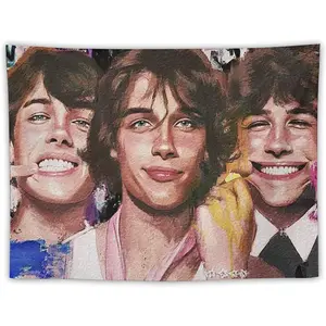 Sturniolo Band Triplets Tapestry Wall Hanging Flag Art Aesthetic Poster Dorm Tapestries For Bedroom Party Home Living Room Decor