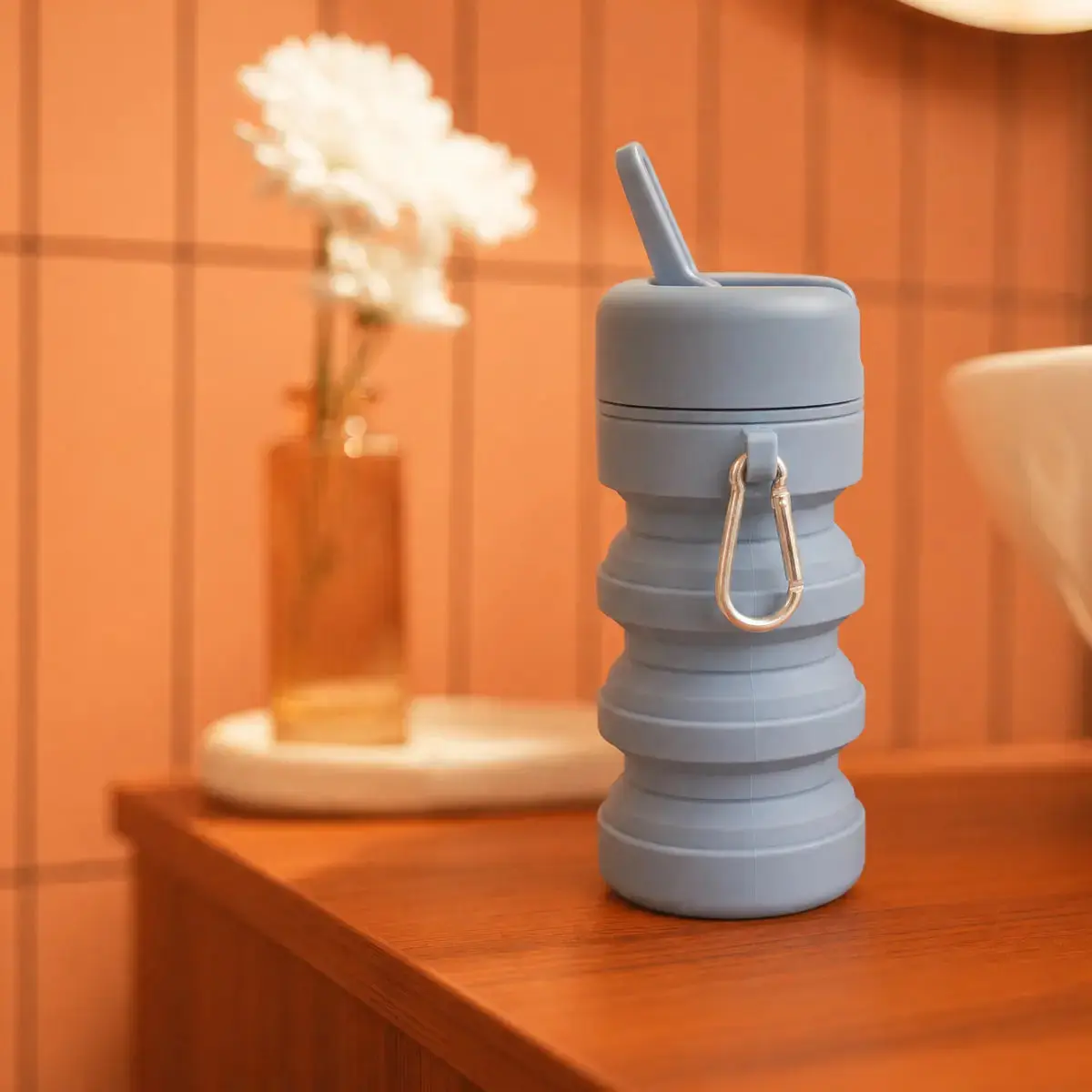 TUSHY Travel Portable Bidet - Handheld Toilet Bidet with Collapsible Palm-Size Design, Airmesh Case, Carabiner, 3-Point Spout for Discreet Portability, Festival & On-the-Go Essentials