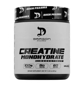 DRAGON PHARMA Creatine Monohydrate, Aid Muscle Recovery, Post-Workout Supplement, Antioxidant Support (60 Servings, Unflavored)