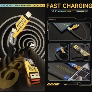 New Origin Tech FusionLink 4X 4-in-1 Fast Charging Cable (1M)