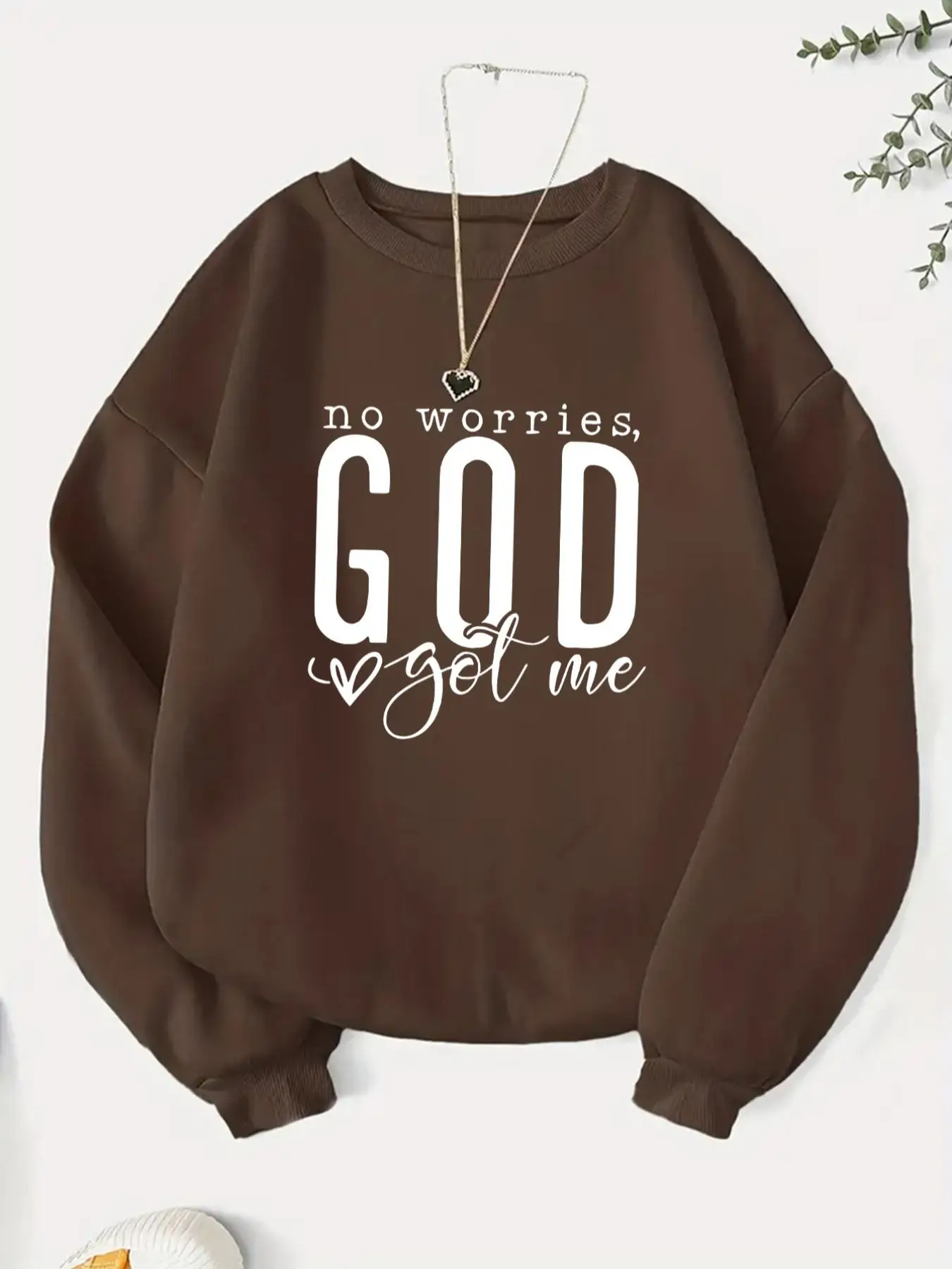 Women's Letter Print Drop Shoulder Sweatshirt, Casual Long Sleeve Round Neck Pullover for Fall & Winter, Women's Clothes for Daily Wear, Going Out To