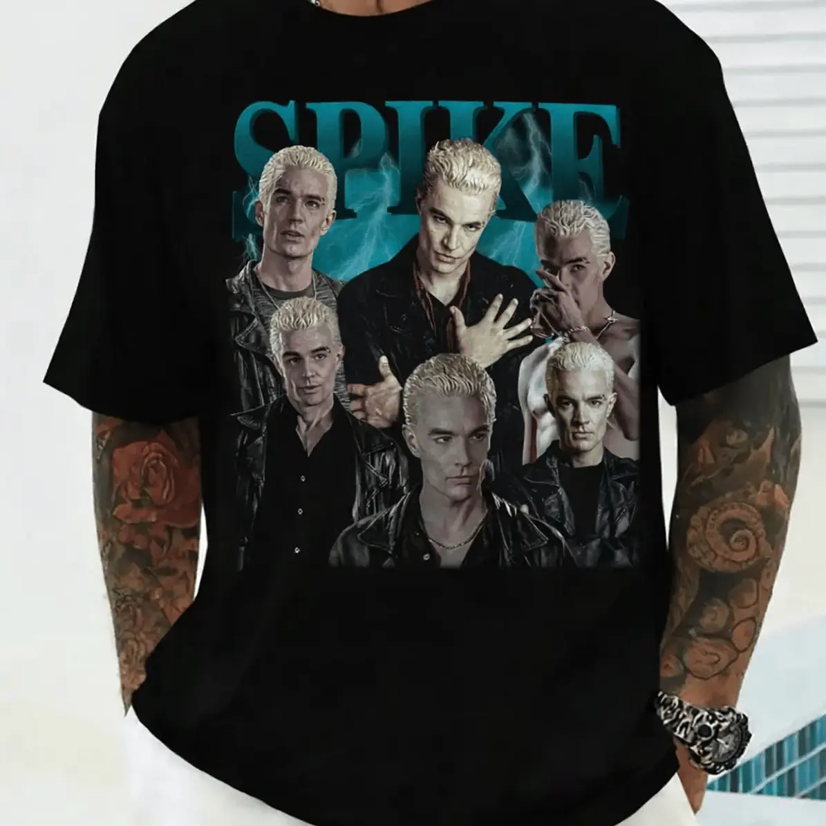 Vintage 90s Graphic Style Buffy Spike T-Shirt Gift For Fan All-Season Cotton T-Shirt