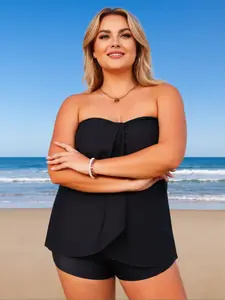 Plus Size Curvy Swimwear High Waisted Bikini Set 2026