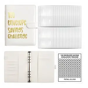 100 Envelopes Money Saving Challenge, Savings Challenges Book with Cash Envelopes, A5 Budget Planner Book to Save $5,050, Easy and Fun Way to Save $5,050