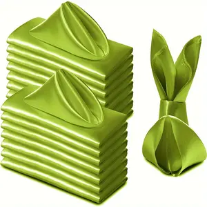 6/12pcs Napkins Wedding Satin Soft Smooth Fabric, 43x43cm Square Dinner Napkins Or Handkerchiefs Used For Wedding Banquet Decoration