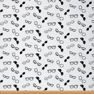 Vintage Eyeglasses Upholstery Fabric,3 Yards,Glasses Fabric by The Yard,Glasses Pattern Fabric for Upholstery and Home DIY Projects