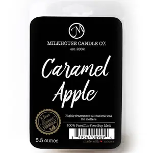 Milkhouse Candle Company Caramel Apple Wax Melts 5.5 oz Highly Fragranced All-Natural Soy Melt Paraffin-Free Clean Release