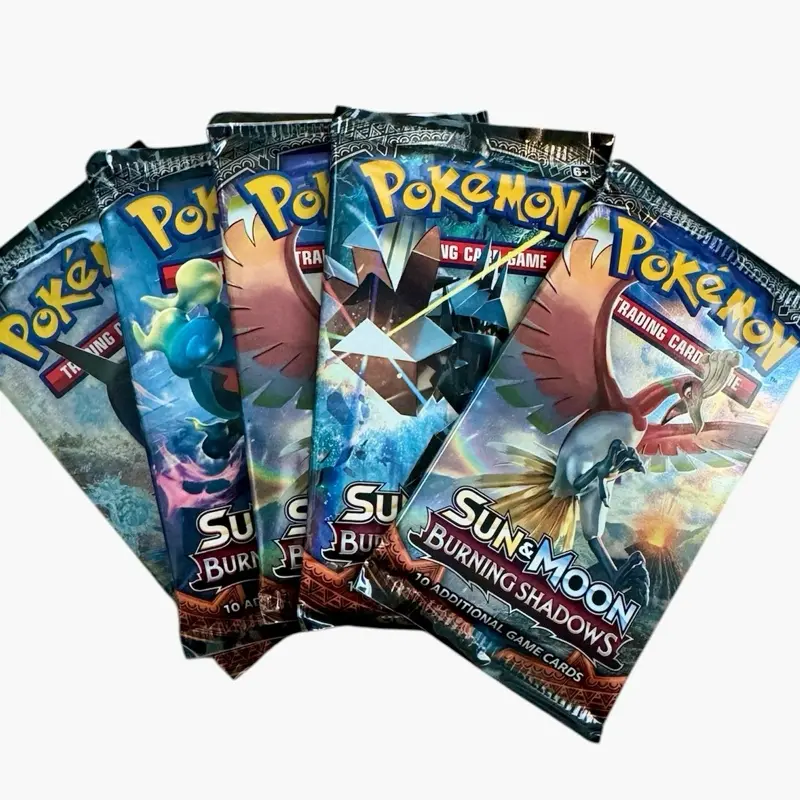 Pokemon Sun & Moon Burning Shadows Booster Pack x5 - Artwork chosen at random - TikTok Shop Pokemon Sun & Moon Burning Shadows Booster Pack x5 - Artwork chosen at random - TikTok Shop