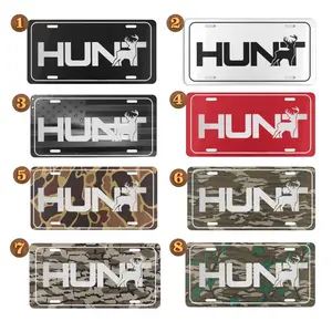HUNT License Plate, Many options, truck accessories, Car tags, front license plate for trucks, custom license plate