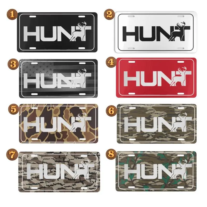 HUNT License Plate, Many options, truck accessories, Car tags, front license plate for trucks, custom license plate