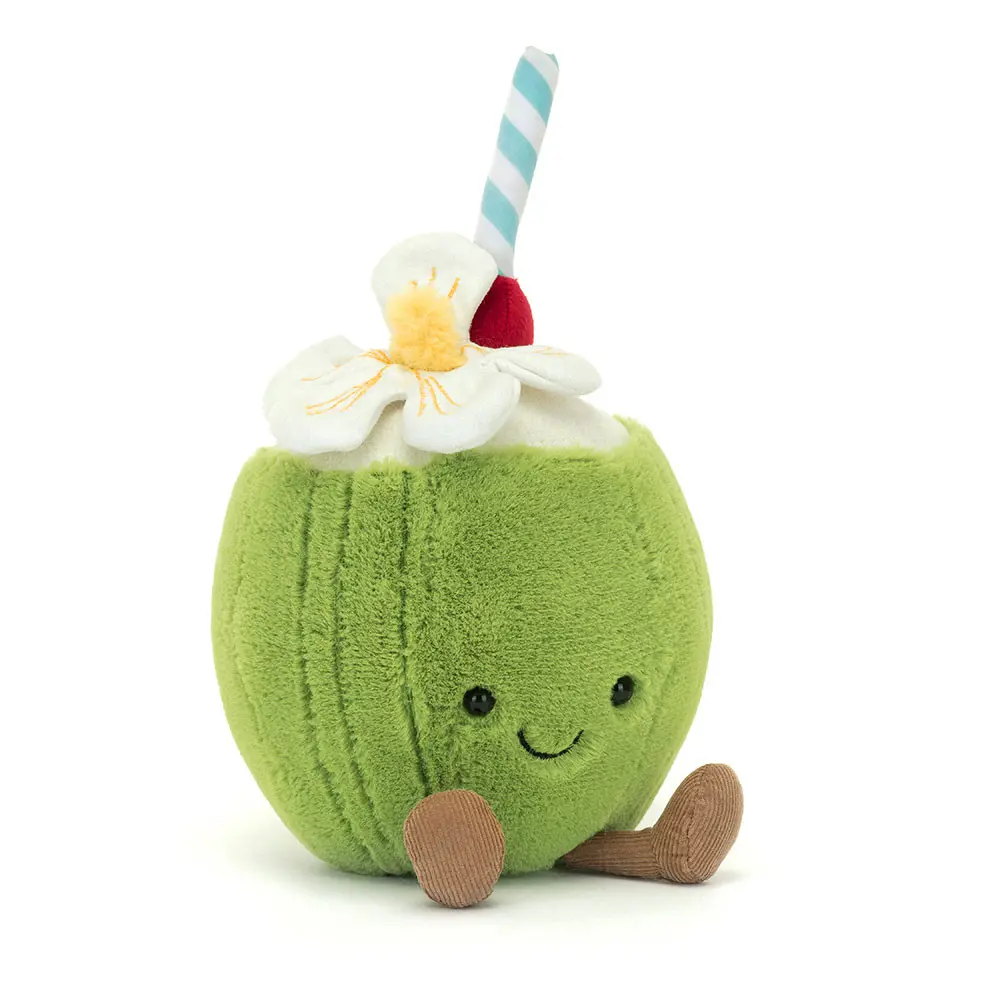JellyCat Amuseables Aruba Coconut Plush Soft Stuffed Toy Tropical Gift