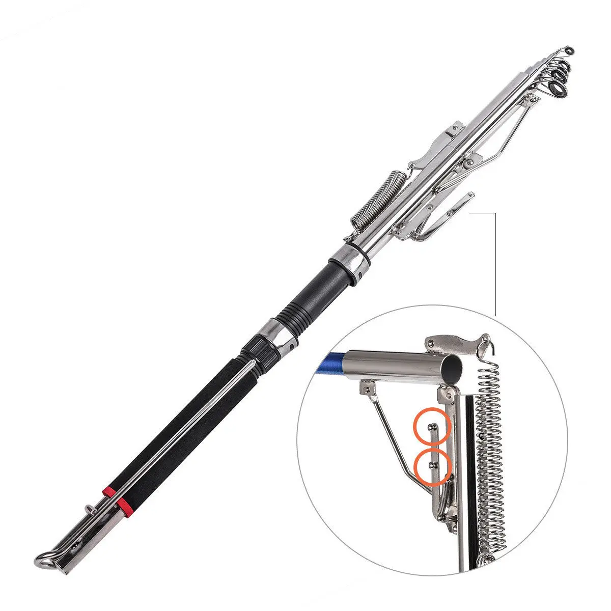 big fish fishing pole Black Hole USA Giant Rods, Black Hole USA hook material:Titanium virtually eliminates line friction A Quick Look at primary target species__surf perch