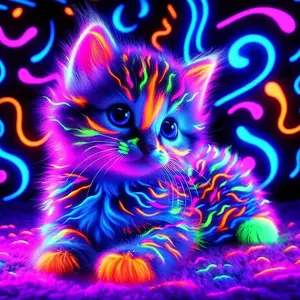 Cat Pattern DIY Diamond Arts Colorful Painting Kit without Frame, 5D Diamond Arts Colorful Painting Kit, Diamond Painting Kits, DIY Wall Art Decor for Home Living Room Bedroom