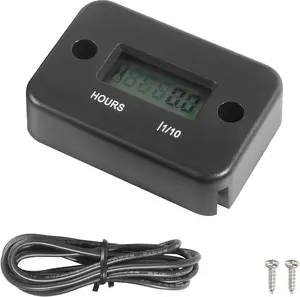 Hour Meter, Waterproof IP65, Suitable for Lawn Mowers Motorcycle Boat ATV small engine