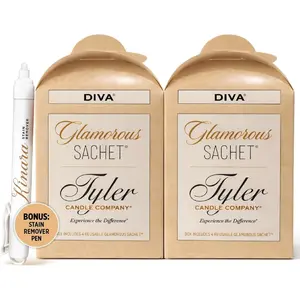Tyler Diva Glamorous Sachet,  Dryer Sheets, Luxury   Collection, 8 Count with Olivi Stain Remover Pen, 2 Pack Bundle