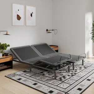 SKRAN King Size Flex Top Quick Assembly Adjustable Bed Frame with Voice Activated Controls