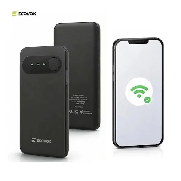 ECOVOX  Portable WIFI No need to insert a card, cloud communication service, with over 300 cooperative communication operators worldwide Wherever you go for tourism, outdoor sports, and business negotiations, WIFI is always available